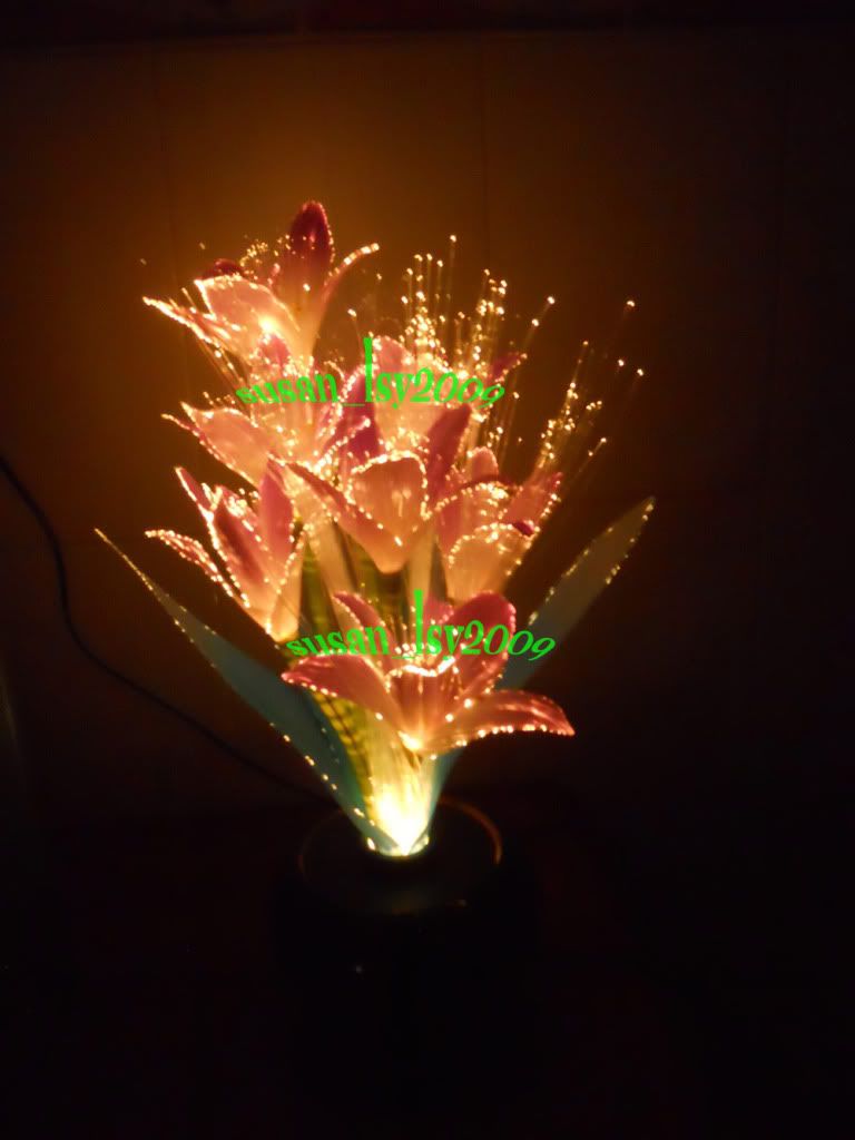 Orchid Flower Color Changing Fiber Optic Lamp potted home decor lamp